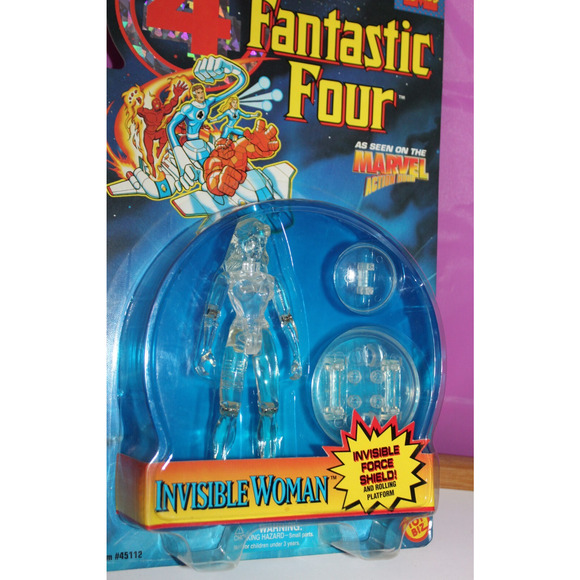 Marvel Comics Fantastic Four Invisible Woman Force Shield + Platform Toy Biz 95 - Picture 2 of 5